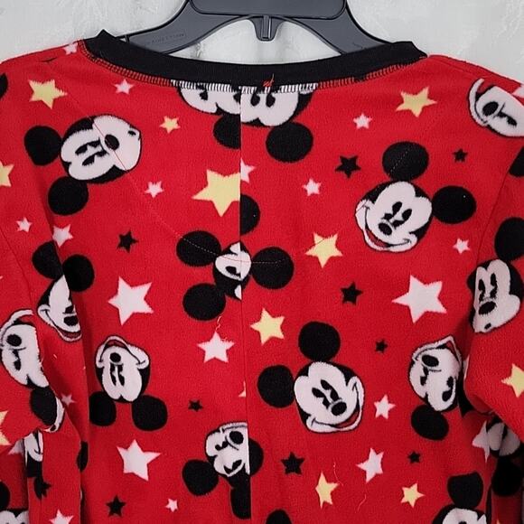 Disney Mickey Mouse Jr. Flannel Fleece Pajama's with Feet Jr.'s Size M (7-9) - Picture 7 of 9